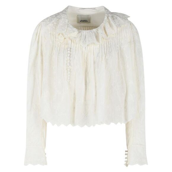 Isabel Marant 'Zelly' White Cotton And Silk Blouse Women